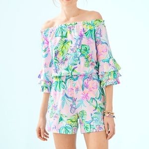 Lilly Pulitzer Calla Off The Shoulder Romper